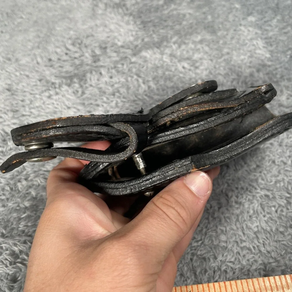 Vintage Brauer Bros Mfg Co St Louis MO Leather Holster DS321 Paddle Gun Belt OWB